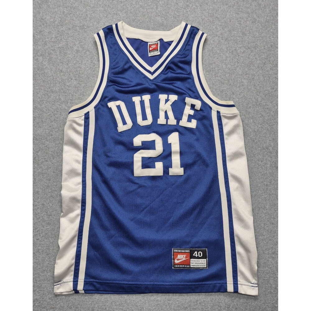 Vintage Nike Duke Blue Devils Jersey Mens 40 #21 Chris Duhon Basketball USA Made